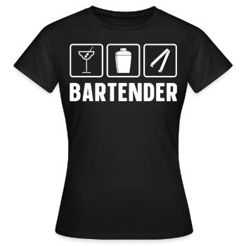 Bartender Mixologist Bartender - Women's T-Shirt - black - Front - AI Model Female 172 dark (172cm)