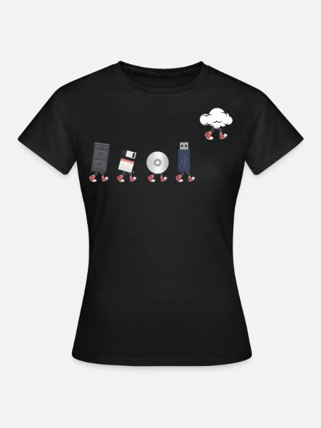 IT Geek, PC Zubehör Speichergeräte Evolution - Dame-T-shirt - sort