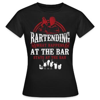 Bartender Mixologist Bartending - Women's T-Shirt - black - Front - AI Model Female 172 dark (172cm)