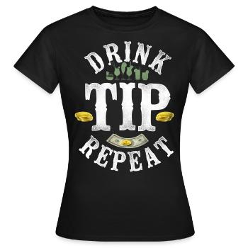 Bartender Mixologist Drink Tip - Frauen T-Shirt - Schwarz - Vorne - AI Model Female 172 dark (172cm)