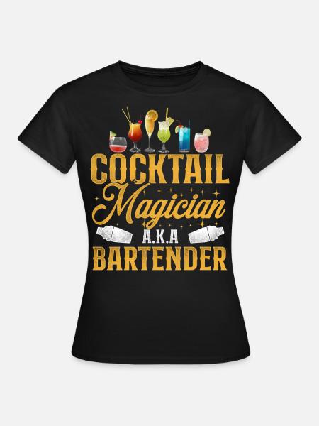 Bartender Mixologist Cocktail - Frauen T-Shirt - Schwarz
