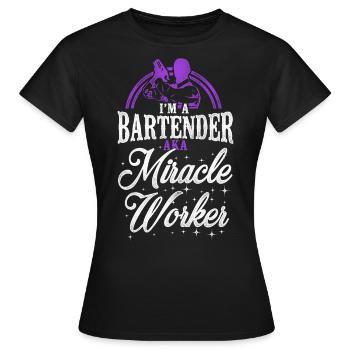 Bartender Mixologist Bartender - Women's T-Shirt - black - Front - AI Model Female 172 dark (172cm)