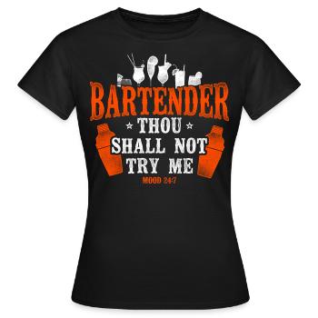 Bartender Mixologist Bartender - Women's T-Shirt - black - Front - AI Model Female 172 dark (172cm)