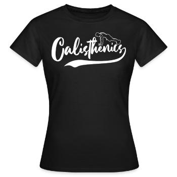 Calisthenics Street Workout Gymnastics Fitness - Women's T-Shirt - black - Front - AI Model Female 172 dark (172cm)