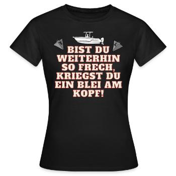 Warnung! - Frauen T-Shirt - Schwarz - Vorne - AI Model Female 172 dark (172cm)