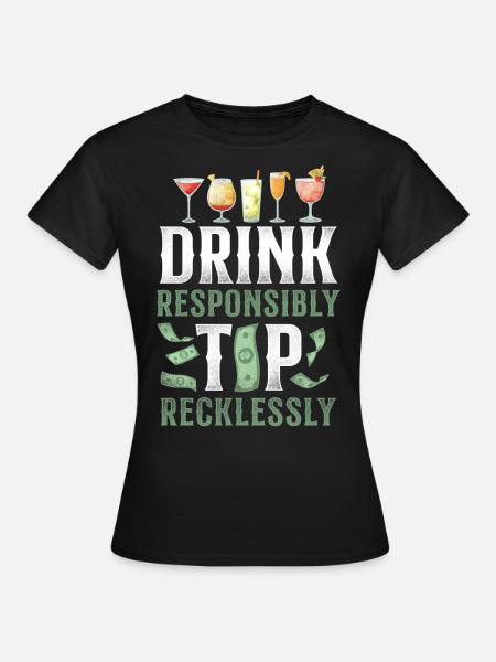 Bartender Mixologist Drink - Frauen T-Shirt - Schwarz