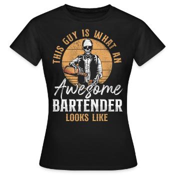 Bartender Mixologist This Is What - Frauen T-Shirt - Schwarz - Vorne - AI Model Female 172 dark (172cm)