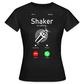 Bartender Mixologist Phone Display - Frauen T-Shirt - Schwarz - Vorne - AI Model Female 172 dark (172cm)