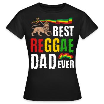 Rastafari Papa Musique Fête des pères Rasta Jamaïque Reggae - T-shirt Femme - noir - Devant - AI Model Female 172 dark (172cm)