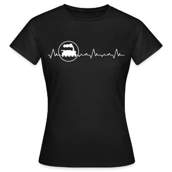 Maquettiste de trains, Locomotive miniature Locomotive - T-shirt Femme - noir - Devant - AI Model Female 172 dark (172cm)