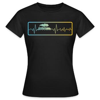 Maquettiste de trains, Locomotive miniature Locomotive - T-shirt Femme - noir - Devant - AI Model Female 172 dark (172cm)