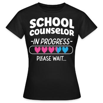 Conseiller scolaire Conseiller scolaire - T-shirt Femme - noir - Devant - AI Model Female 172 dark (172cm)