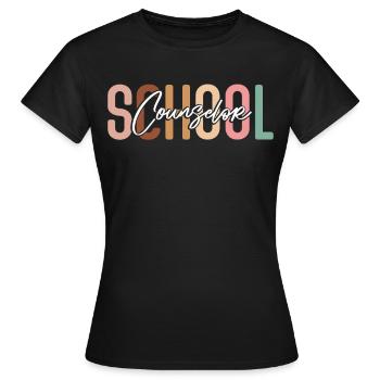 Conseiller scolaire Conseiller scolaire - T-shirt Femme - noir - Devant - AI Model Female 172 dark (172cm)