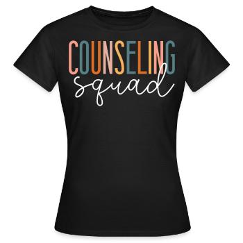 Équipe de conseil des conseillers scolaires - T-shirt Femme - noir - Devant - AI Model Female 172 dark (172cm)