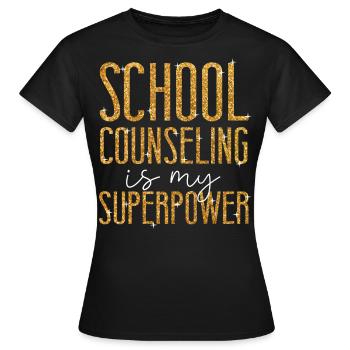 Conseiller scolaire Conseil scolaire - T-shirt Femme - noir - Devant - AI Model Female 172 dark (172cm)