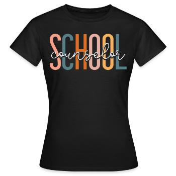 Conseiller scolaire Conseiller scolaire - T-shirt Femme - noir - Devant - AI Model Female 172 dark (172cm)