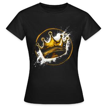 König der Goldenen Krone - Frauen T-Shirt - Schwarz - Vorne - AI Model Female 172 dark (172cm)