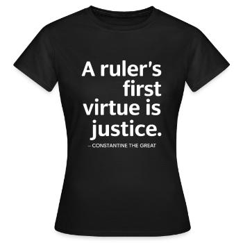 Konstantin der Große Die erste Tugend des Herrschers - Frauen T-Shirt - Schwarz - Vorne - AI Model Female 172 dark (172cm)