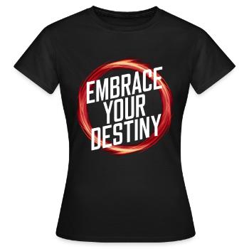 Embrassez votre destin - T-shirt Femme - noir - Devant - AI Model Female 172 dark (172cm)