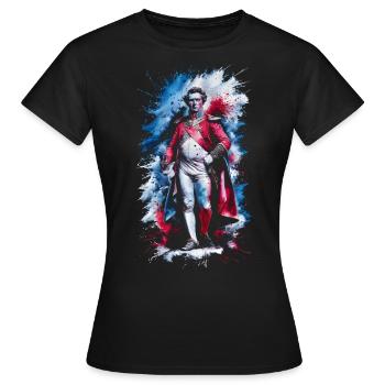 Portrait de Napoléon Bonaparte - T-shirt Femme - noir - Devant - AI Model Female 172 dark (172cm)