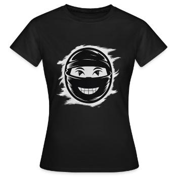Visage de ninja - T-shirt Femme - noir - Devant - AI Model Female 172 dark (172cm)