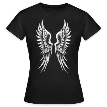 Angelwings Ailes d’ange Angel Wings - T-shirt Femme - noir - Devant - AI Model Female 172 dark (172cm)