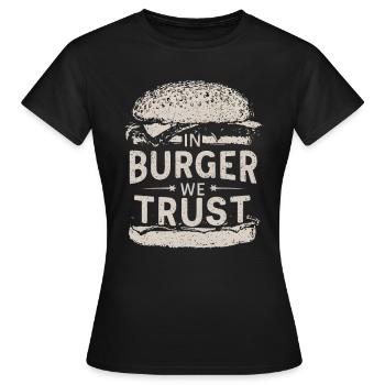 Beim Burger vertrauen wir Feinschmeckern - Frauen T-Shirt - Schwarz - Vorne - AI Model Female 172 dark (172cm)