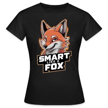 Smart like a fox - Women's T-Shirt - black - Front - AI Model Female 172 dark (172cm)