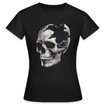 Crâne détruit - T-shirt Femme - noir - Devant - AI Model Female 172 dark (172cm)