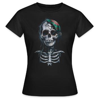 Le Jour des Morts / Squelette / Crâne de Sucre - T-shirt Femme - noir - Devant - AI Model Female 172 dark (172cm)