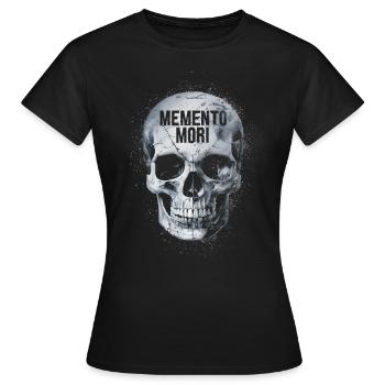 Crâne Memento mori - T-shirt Femme - noir - Devant - AI Model Female 172 dark (172cm)