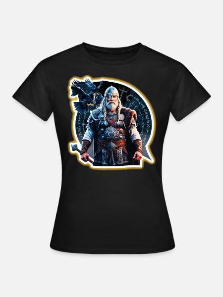 Odin, Vater aller - Frauen T-Shirt - Schwarz