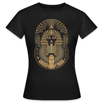 Ägyptischer Pharao - Frauen T-Shirt - Schwarz - Vorne - AI Model Female 172 dark (172cm)