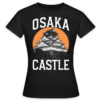 Burg Osaka, Japan - Frauen T-Shirt - Schwarz - Vorne - AI Model Female 172 dark (172cm)