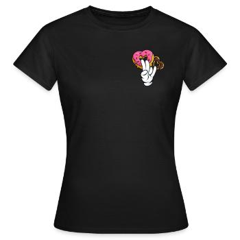 idiot embarrassant sarcasme nerd geek beignet - T-shirt Femme - noir - Devant - AI Model Female 172 dark (172cm)