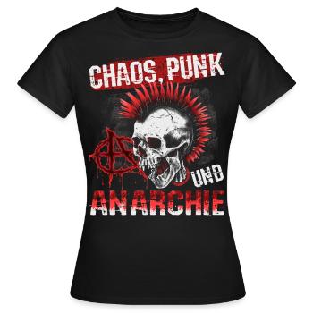 Punk Rock Pogo Anarchy Punks Punk Rocker Punk - Women's T-Shirt - black - Front - AI Model Female 172 dark (172cm)