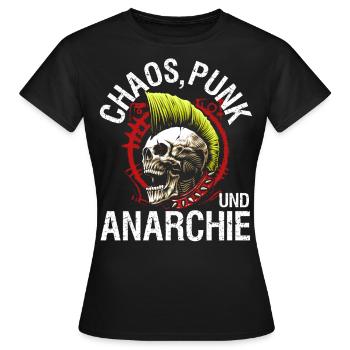 Punk Rock Pogo Anarchy Punks Punk Rocker Punk - Women's T-Shirt - black - Front - AI Model Female 172 dark (172cm)