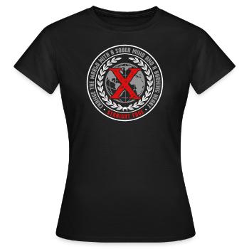 Vegan, Anti-Drugs, Hardcore Punk Straight Edge - Women's T-Shirt - black - Front - AI Model Female 172 dark (172cm)