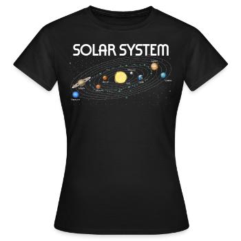 Planeten Wissenschaft Physik Universum Sonne - Frauen T-Shirt - Schwarz - Vorne - AI Model Female 172 dark (172cm)