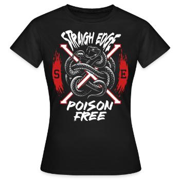 Vegan, Anti-Drugs, Hardcore Punk Straight Edge - Women's T-Shirt - black - Front - AI Model Female 172 dark (172cm)