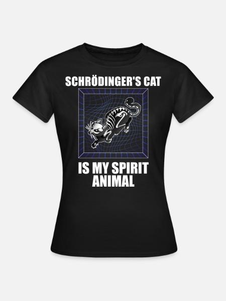 Physik Quanten Nerd Dead + Alive Schrödingers - Dame-T-shirt - sort