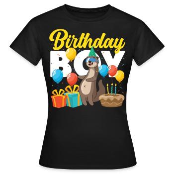 Otter Birthday Boy Birthday Boy - Frauen T-Shirt - Schwarz - Vorne - AI Model Female 172 dark (172cm)