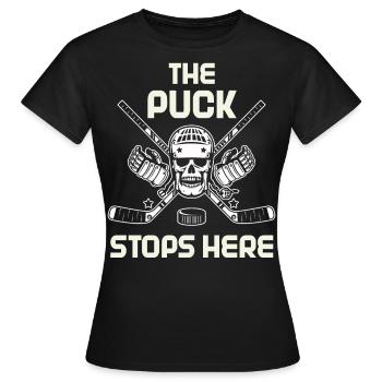 Eishockey Tormann Goalie , Eis Hockey - Frauen T-Shirt - Schwarz - Vorne - AI Model Female 172 dark (172cm)