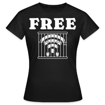 PC Funny Free Wireless PC Geschenk Computer - Frauen T-Shirt - Schwarz - Vorne - AI Model Female 172 dark (172cm)