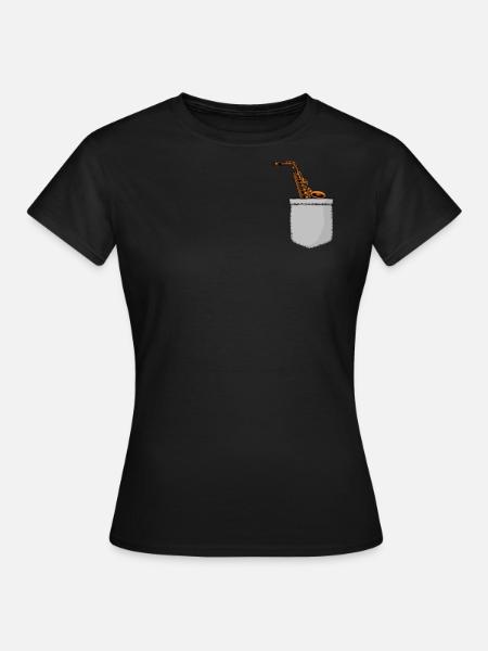 Saxophone Pocket - Frauen T-Shirt - Schwarz