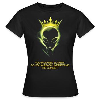 Außerirdisch, damit du das Konzept bereits verstehst - Frauen T-Shirt - Schwarz - Vorne - AI Model Female 172 dark (172cm)