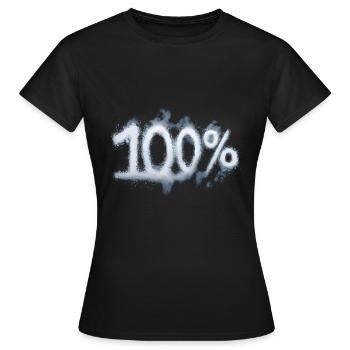 100% - T-shirt Femme - noir - Devant - AI Model Female 172 dark (172cm)