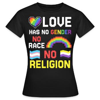 L’amour Une déclaration pour l’égalité Diversité - T-shirt Femme - noir - Devant - AI Model Female 172 dark (172cm)