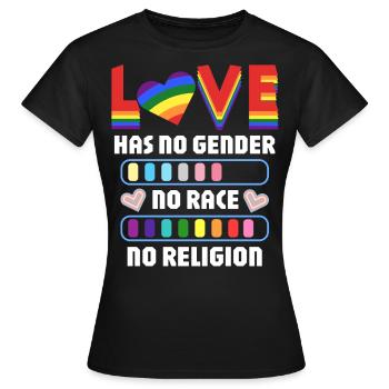 L’amour Une déclaration pour l’égalité Diversité - T-shirt Femme - noir - Devant - AI Model Female 172 dark (172cm)