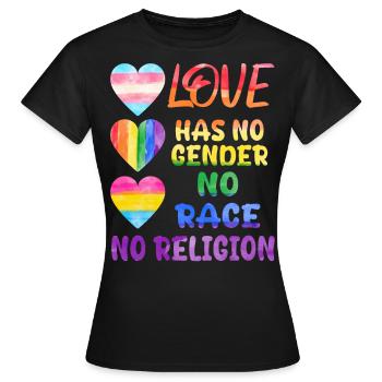 L’amour Une déclaration pour l’égalité Diversité - T-shirt Femme - noir - Devant - AI Model Female 172 dark (172cm)